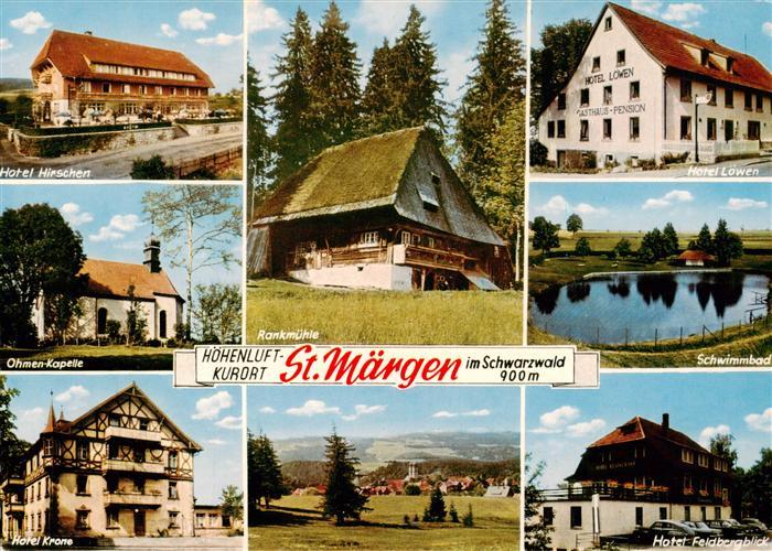 St Maergen Hotel Hirschen Ohmen Kapelle Hotel Krone Rankmuehle Hotel Loewen Schw