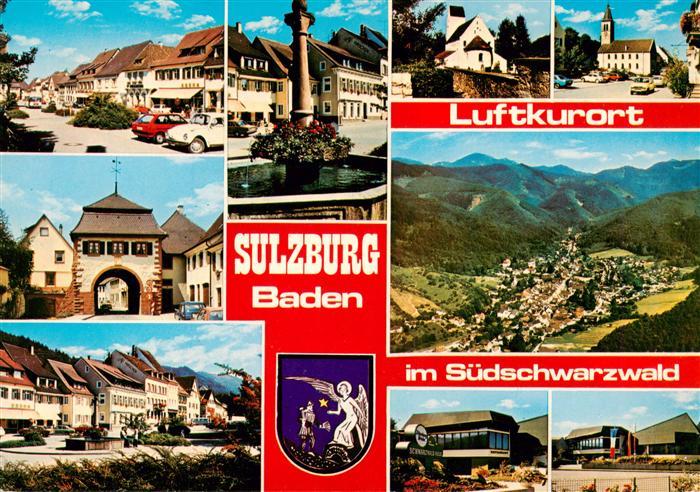 Sulzburg Freiburg Hauptstrasse Stadttor Marktplatz Brunnen Kirche Fliegeraufnahm