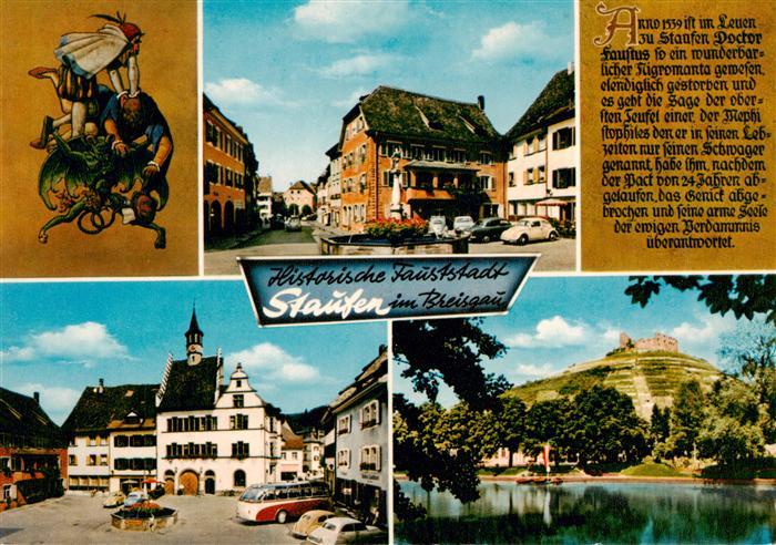 Staufen  Breisgau Marktplatz Stadtsee Burgruine