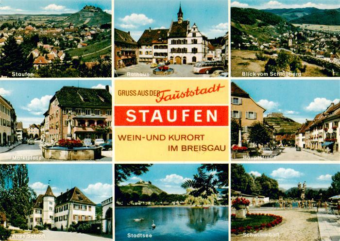 Staufen  Breisgau Burgruine Marktplatz Altes Schloss Rathaus Stadtsee Schlossber