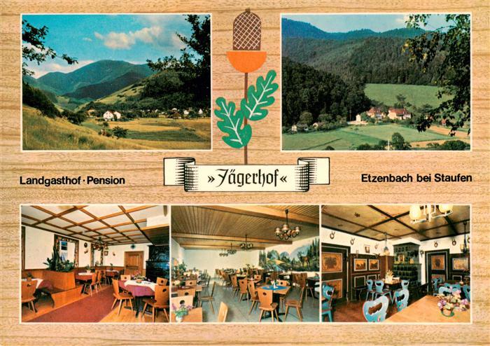 Etzenbach Staufen Breisgau Landgasthof Pension Jaegerhof Gastraeume Panorama