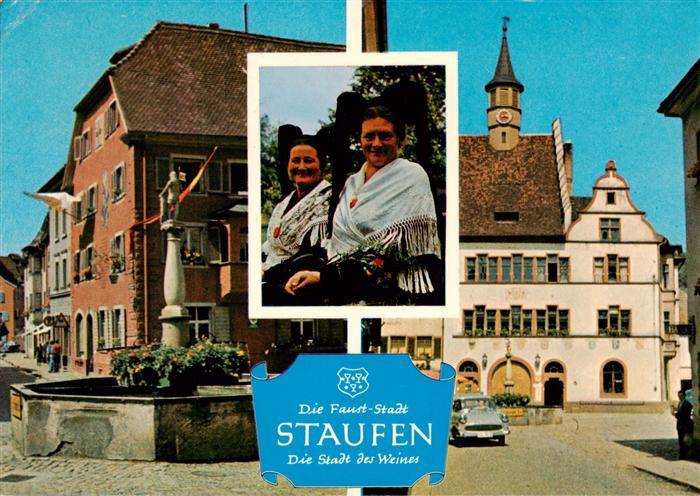 Staufen  Breisgau Brunnen Marktplatz Rathaus