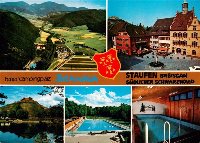 Staufen  Breisgau Feriencampingplatz Belchenblick Burgruine Schwimmbad Hallenbad