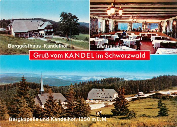 Kandel Breisgau Berggasthaus Kandel Gastraum Bergkapelle und Kandelhof