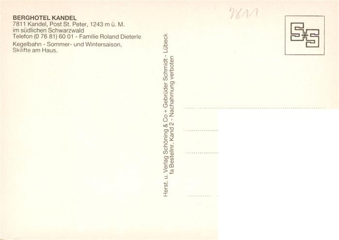 Kandel Breisgau Waldkirch Kollnau Bleibach Simonswaeldertal Kandel-Pyramide St P – Bild 2