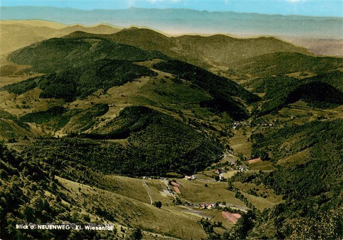 Belchen Baden Blick auf Neuenweg und Kleines Wiesental
