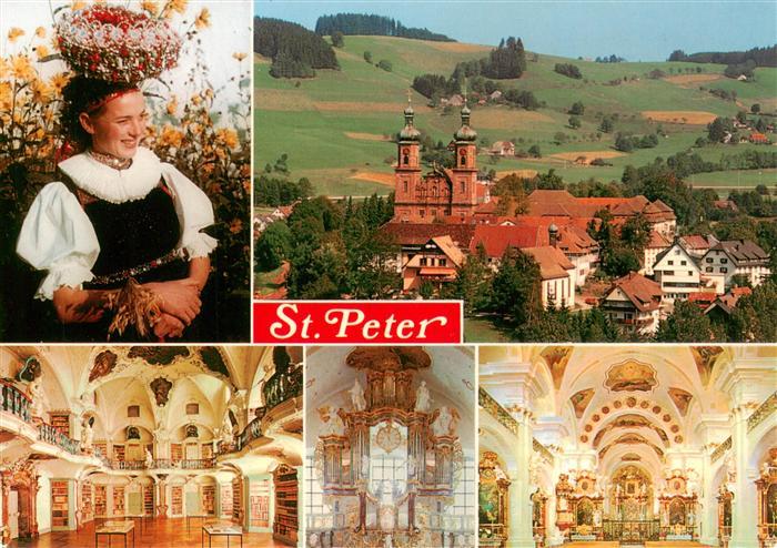 St Peter Schwarzwald Trachtenmaedchen Wallfahrtskirche Inneres Details