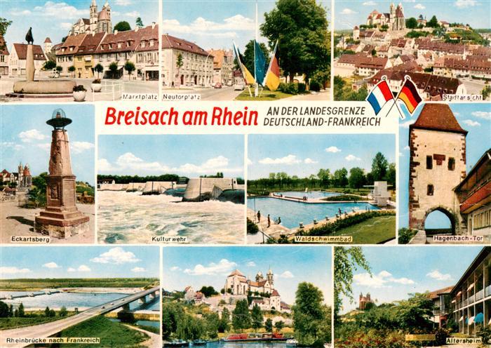 Breisach Rhein Marktplatz Neutorplatz Stadtansicht Eckartsberg Kulturwehr Waldsc