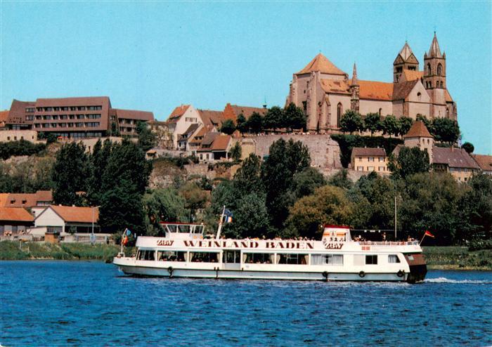 Breisach Rhein Fahrgastschiff Weinland Baden Stephansmuenster