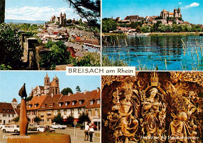 Breisach Rhein Panorama Stephansmuenster Hochaltar Europabrunnen