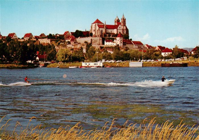 Breisach Rhein Panorama Blick ueber den Rhein