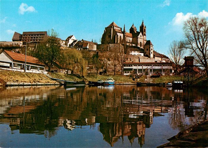 Breisach Rhein Uferpartie am Wasser Hotel am Muenster