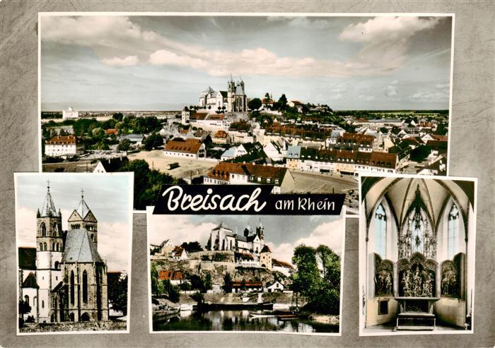 Breisach Rhein Panorama mit St. Stephansmuenster