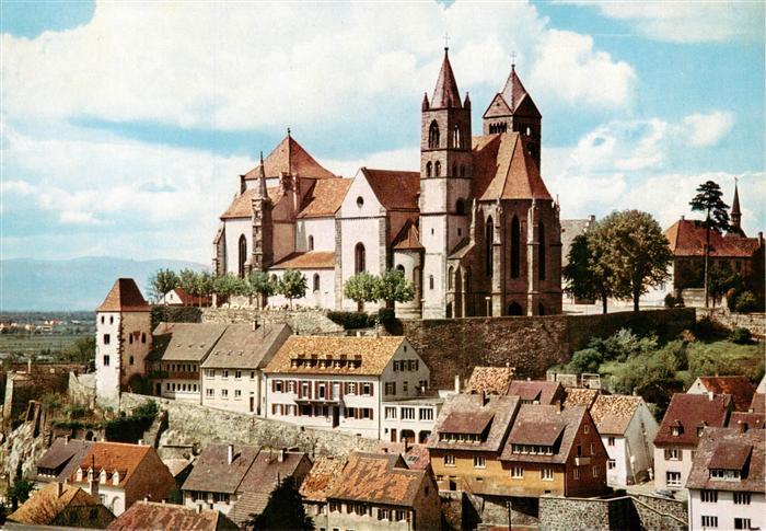 Breisach Rhein Ansicht mit St. Stephansmuenster