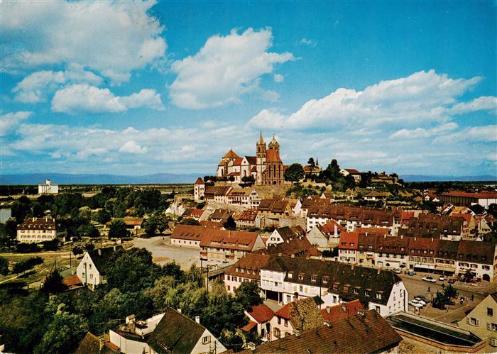 Breisach Rhein Stadtpanorama Marktplatz und Muensterberg