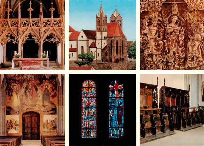 Breisach Rhein St. Stephansmuenster Lettner Fresken Kirchenstuehl
