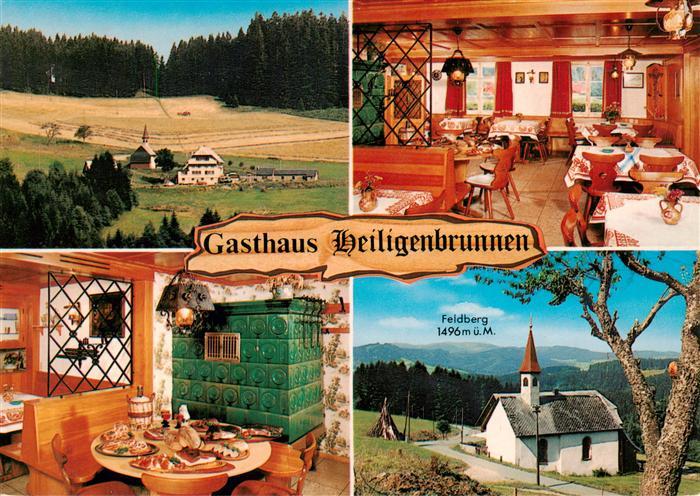 Titisee-Neustadt Gasthaus Pension Heiligenbrunnen Panorama Gastraeume Kapelle