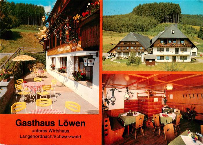 Langenordnach Titisee-Neustadt Gasthaus Loewen Unteres Wirtshaus Terrasse Gastra