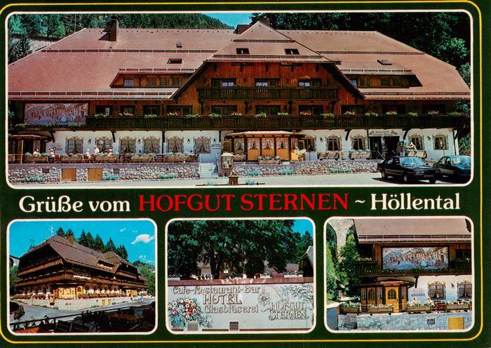 Hoellental Schwarzwald Hotel Hofgut Sternen Cafe Restaurant Glasblaeserei