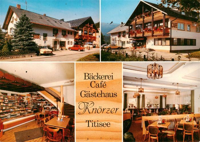 Titisee-Neustadt Baeckerei Cafe Gaestehaus Knoerzer Gastraeume