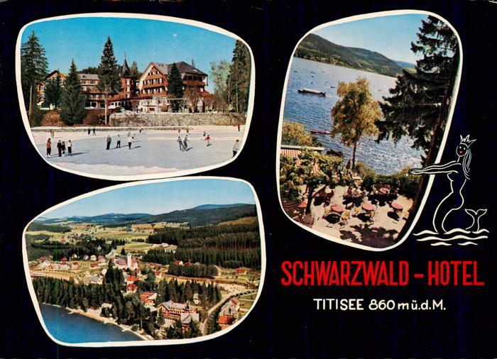 Titisee-Neustadt Schwarzwald Hotel Fliegeraufnahme Seepartie Eislaufen