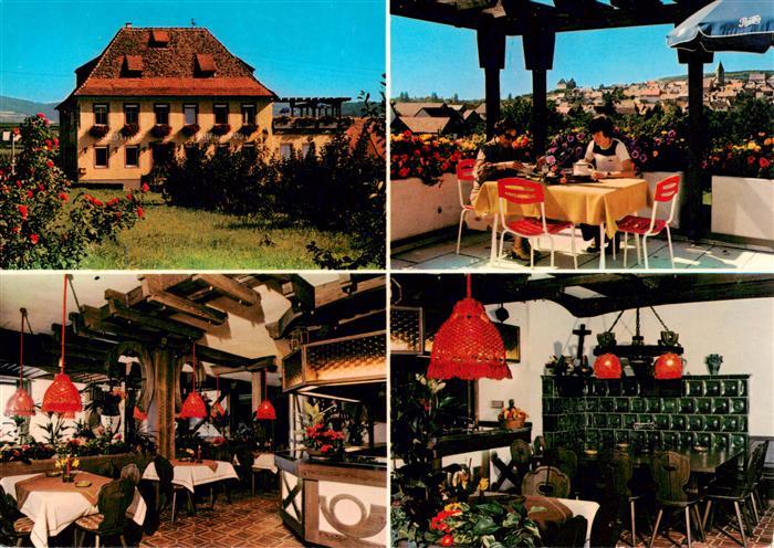 Burkheim Kaiserstuhl Gasthof Kreuz Post Gastraeume Terrasse