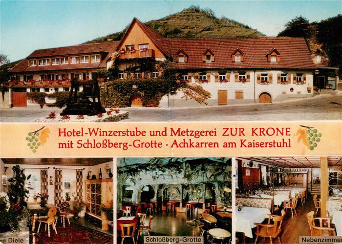 Achkarren Hotel Restaurant Cafe Winzerstube Zur Krone mit Schlossberg Grotte Gas