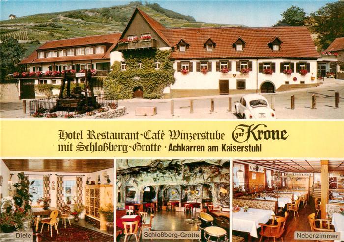 Achkarren Hotel Restaurant Cafe Winzerstube Zur Krone mit Schlossberg Grotte Die