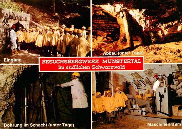 Muenstertal Schwarzwald Besuchsbergwerk Teufelsgrund Eingang Abbau unter Tage B