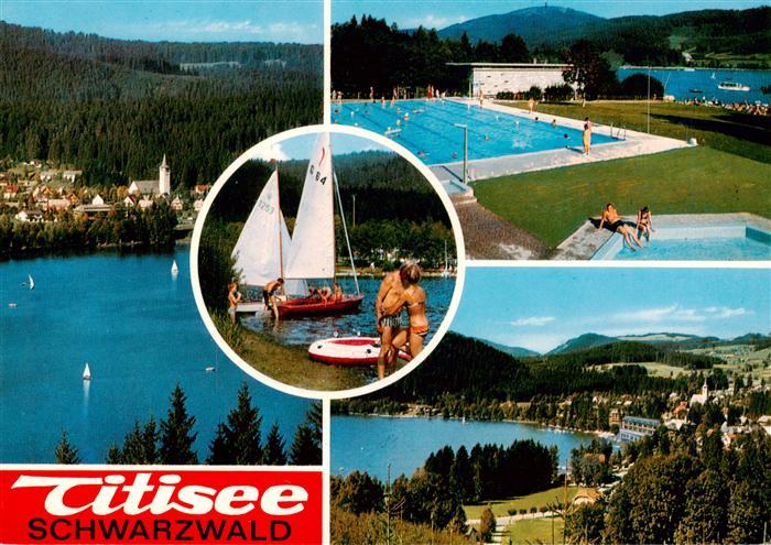 TITISEE Schwarzwald BW Seepartien Segeln Freibad Panorama
