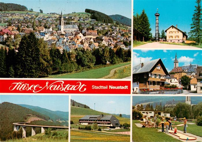 Titisee-Neustadt Panorama Bruecke Gasthof Aussichtsturm Minigolf