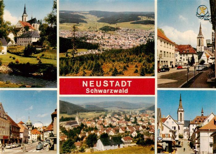 Neustadt  Schwarzwald Titisee-Neustadt Kirche Panorama Hauptstrasse Teilansichte