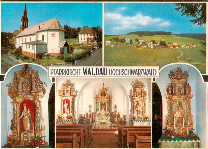 Waldau Neustadt Pfarrkirche Waldau Panorama Kircheninneres Figuren