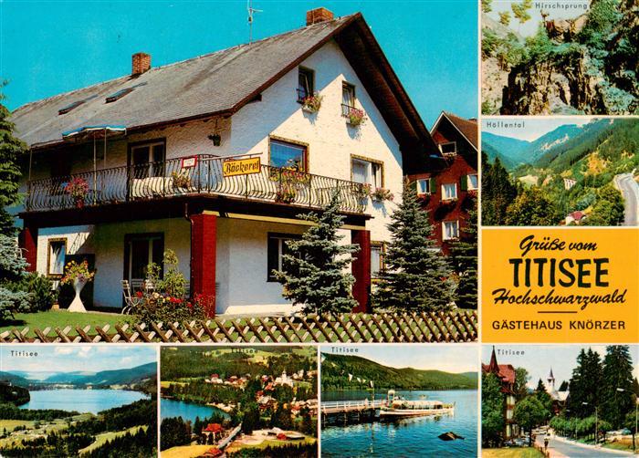 Titisee-Neustadt Gaestehaus Knoerzer Hirschsprung Hoellental Titiseepartien