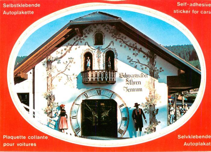 Titisee-Neustadt Schwarzwaelder Uhren-Zentrum Selbstklebende Autoplakette