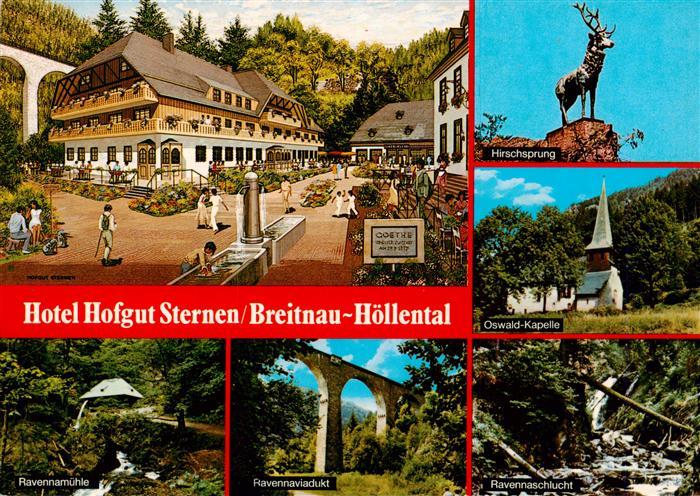 Hoellental Schwarzwald Hotel Hofgut Sternen Hirschsprung Oswald Kapelle Ravannam