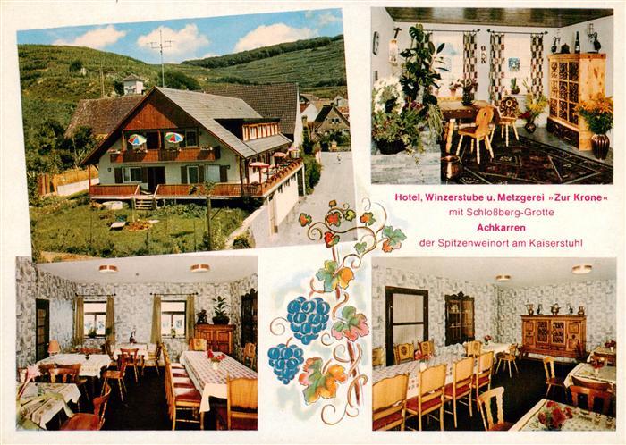 Achkarren Hotel Restaurant Cafe Winzerstube Zur Krone mit Schlossberg Grotte Gas