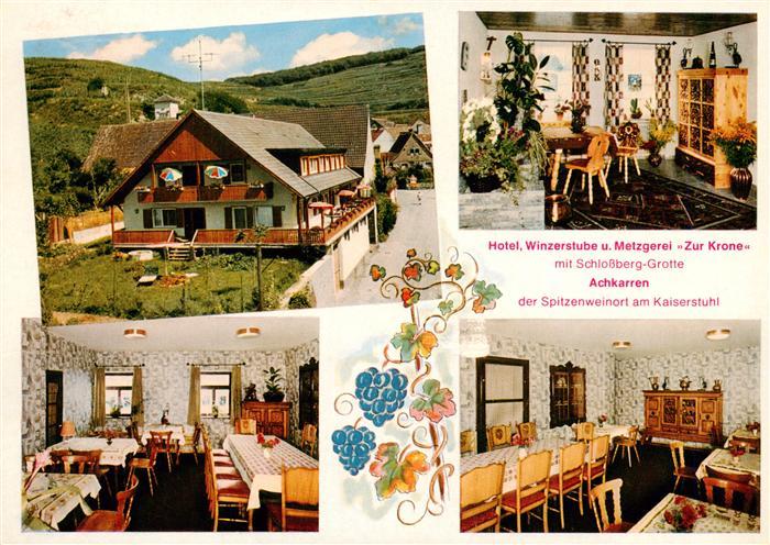 Achkarren Hotel Restaurant Cafe Winzerstube Zur Krone mit Schlossberg Grotte Gas