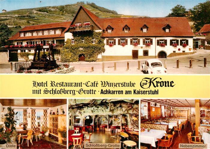 Achkarren Hotel Restaurant Cafe Winzerstube Zur Krone mit Schlossberg Grotte Die