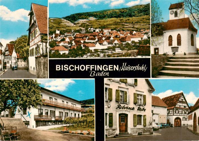 Bischoffingen Dorfstrasse Panorama Kirche Rebstock Stube