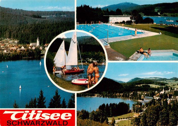 Titisee-Neustadt Fliegeraufnahme Segeln Freibad Seepartie