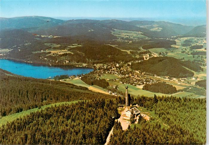 Titisee-Neustadt Fuerstenberg Rasthaus Hochfirst mit Blick auf den Titisee Flieg