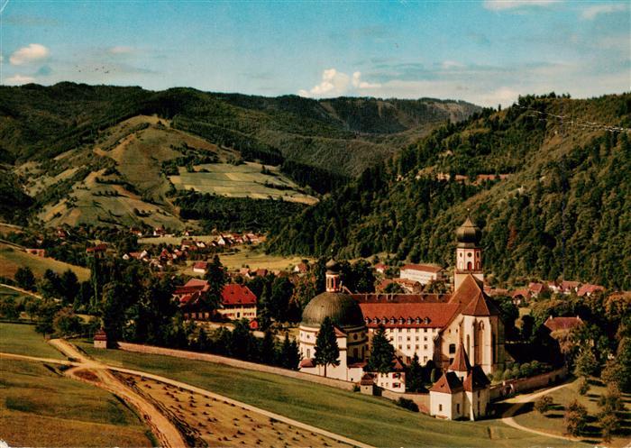 Muenstertal Schwarzwald Kloster St Trudpert Panorama