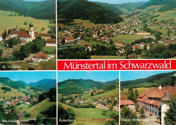 Muenstertal Schwarzwald St Trudpert Fliegeraufnahme Neuhaeuser Rotenbuck Dekan