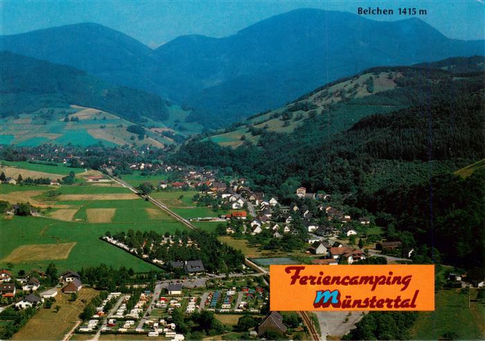 Muenstertal Schwarzwald Fliegeraufnahme mit Feriencamping Muenstertal und Belch