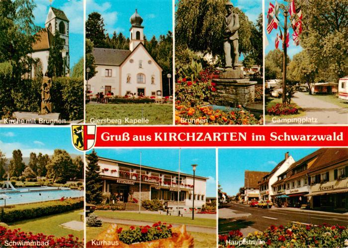 Kirchzarten Kirche mit Brunnen Giersberg Kapelle Brunnen Campingplatz Schwimmbad