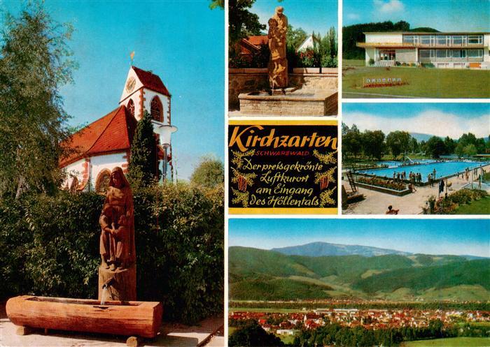 Kirchzarten Kirche Brunnen Kurhaus Freibad Panorama