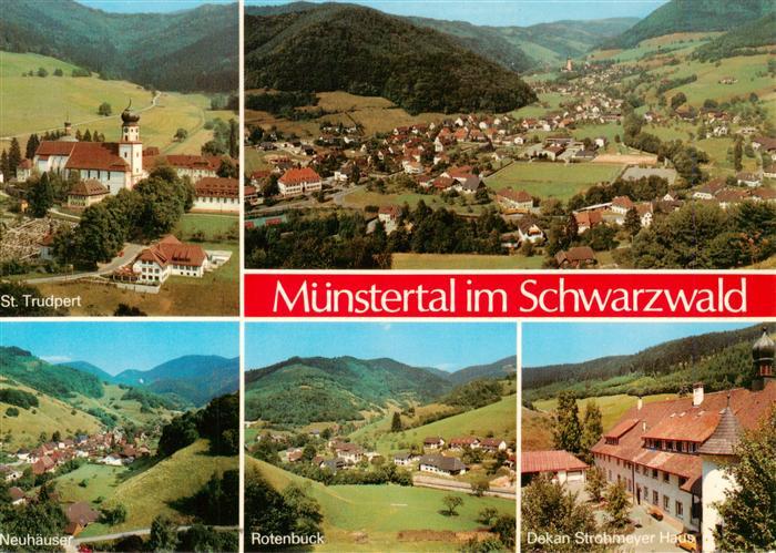 Muenstertal Schwarzwald St Trudpert Panorama Neuhaeuser Rotenbuck Dekan Strohme