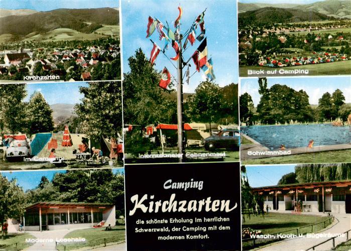 Kirchzarten Panorama Campingplatz Internationaler Fahnenmast Lesehalle Schwimmba