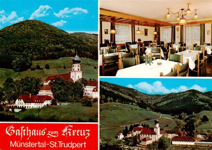 Muenstertal Schwarzwald Gasthaus zum Kreuz Gaststube St Trudpert